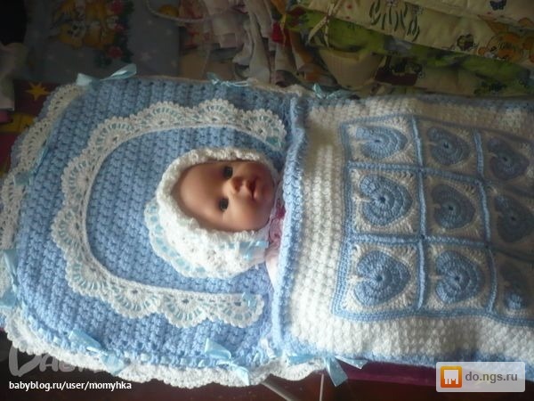 Конверты на выписку для новорожденных связанные на спицах Конверты на выписку для новорожденных связанные на спицах