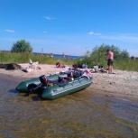 Прогулка по реке на моторной лодке., Новосибирск