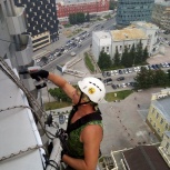 Промышленные альпинисты, высотные работы, Новосибирск