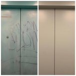 Покраска кабины, дверей лифта, Новосибирск