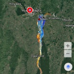 Карта глубин Обского водохранилища и Оби, Новосибирск
