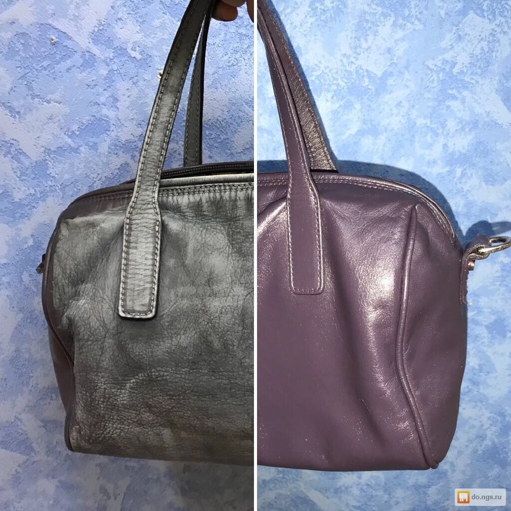 Ремонт сумок до и после