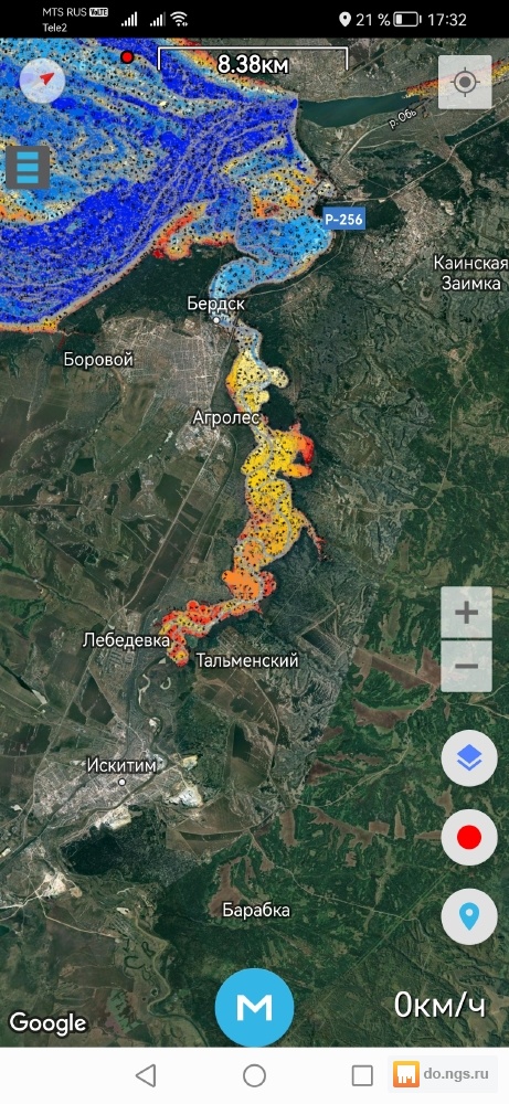 Карта глубин обского водохранилища для рыбаков