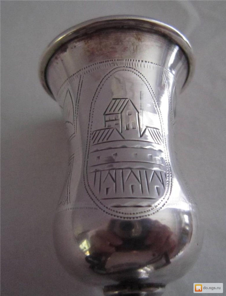 антиквариат серебряную стопку 1882 г начальника